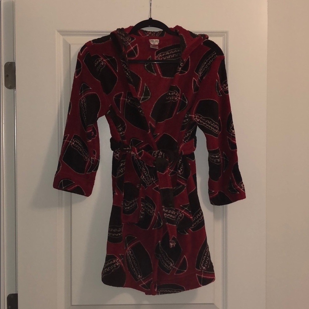 Hooded kids football robe